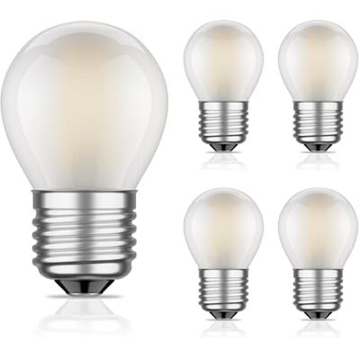 ledscom.de 5x E27 LED Leuchtmittel, G45, warmweiß (2700 K), 4 W, 477lm, gefrostet ledscom.de 5x E27 LED Leuchtmittel, G45, warmweiß (2700 K), 4 W, 477lm, gefrostet