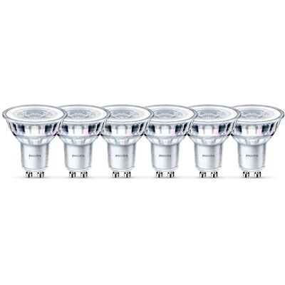 Philips 6er Pack CorePro LEDspot PAR16 4 Watt dimmbar warmweiß 827 2700 Kelvin GU10 36° Ausstrahlungswinkel 350 Lumen Ersatz für 50 Watt 240 Volt LED-Reflektor Philips 6er Pack CorePro LEDspot PAR16 4 Watt dimmbar warmweiß 827 2700 Kelvin GU10 36° Ausstrahlungswinkel 350 Lumen Ersatz für 50 Watt 240 Volt LED-Reflektor