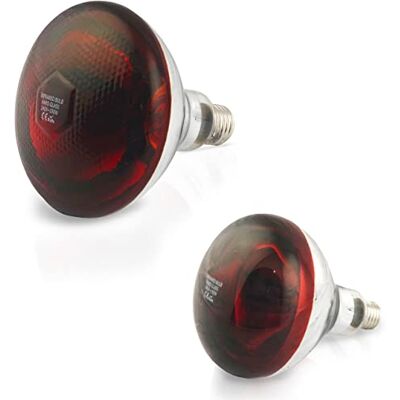 fratrisPRO 2 Stk 175 Watt E27 Rotlichtlampe Wärmelampe aus Hartglas 240 Volt Infratrotlampe für Tiere Küken, Kaninchen, Ferkel, Hundewelpen, Hühnerstall, Hasen fratrisPRO 2 Stk 175 Watt E27 Rotlichtlampe Wärmelampe aus Hartglas 240 Volt Infratrotlampe für Tiere Küken, Kaninchen, Ferkel, Hundewelpen, Hühnerstall, Hasen