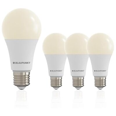 Blaupunkt E27 LED Leuchtmittel A65 Warmweiß 18W (entspricht 125W 150W), Ultra Hell 1980 Lumen 2700K Warmweiß Nicht-Dimmbar, Matt E27 Schraubgewinde Sparpack – 4er Pack Blaupunkt E27 LED Leuchtmittel A65 Warmweiß 18W (entspricht 125W 150W), Ultra Hell 1980 Lumen 2700K Warmweiß Nicht-Dimmbar, Matt E27 Schraubgewinde Sparpack – 4er Pack