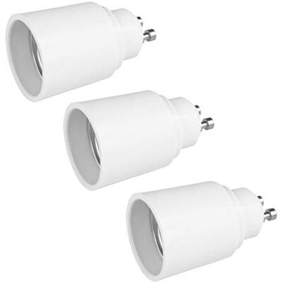 PerfectHD 3x Lampensockel Adapter GU10 auf E27 Lampenfassung Konverter Fassung Sockel Stecker Glühbirne Lampe LED 3 Stück PerfectHD 3x Lampensockel Adapter GU10 auf E27 Lampenfassung Konverter Fassung Sockel Stecker Glühbirne Lampe LED 3 Stück