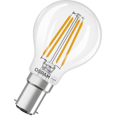Osram LED-Lampe Star Globe P40 Filament, 2700 K warmweiß, 3,4 W, B15d, klar, 470 lm, für Tisch- und Pendelleuchten, Wohnraum, 15.000h Osram LED-Lampe Star Globe P40 Filament, 2700 K warmweiß, 3,4 W, B15d, klar, 470 lm, für Tisch- und Pendelleuchten, Wohnraum, 15.000h
