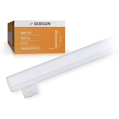 SEBSON LED Lampe S14S 30cm 4w, ersetzt 35W Glühlampe, warmweiß 3000K LED Linienlampe S14S 400lm 150° Vergleichbar mit stabförmigen 35W Glühlampen ø30x300mm SEBSON LED Lampe S14S 30cm 4w, ersetzt 35W Glühlampe, warmweiß 3000K LED Linienlampe S14S 400lm 150° Vergleichbar mit stabförmigen 35W Glühlampen ø30x300mm
