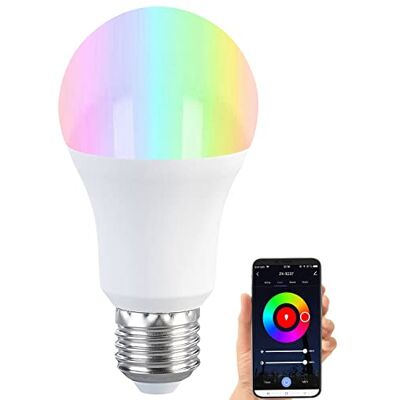 Luminea Home Control RGB Glühbirne: LED-Lampe E27, RGB-CCT, 9W (ersetzt 75W), 806 Lumen, ZigBee-kompatibel (LED E27 Glühbirne Farbwechsel, Lampe warmweiß dimmbar, RGBW) Luminea Home Control RGB Glühbirne: LED-Lampe E27, RGB-CCT, 9W (ersetzt 75W), 806 Lumen, ZigBee-kompatibel (LED E27 Glühbirne Farbwechsel, Lampe warmweiß dimmbar, RGBW)