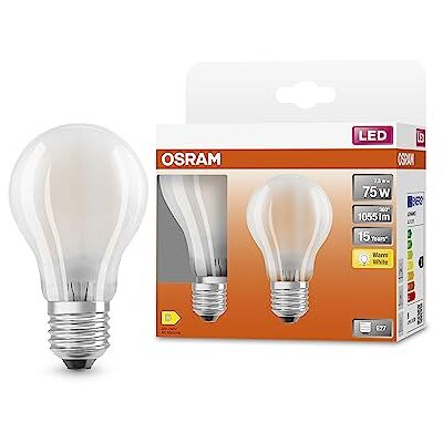 Osram LED Star Classic A75 LED Lampe für E27 Sockel, Birnenform, GL FR, 1055 Lumen, warmweiß (2700K), Ersatz für herkömmliche 75W Glühbirnen, nicht dimmbar, 6er-Pack Osram LED Star Classic A75 LED Lampe für E27 Sockel, Birnenform, GL FR, 1055 Lumen, warmweiß (2700K), Ersatz für herkömmliche 75W Glühbirnen, nicht dimmbar, 6er-Pack