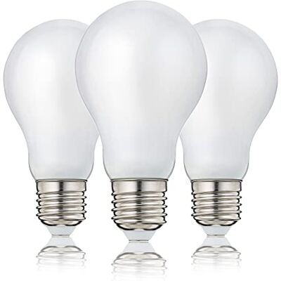 hellum LED Glühbirne E27 3er warmweiß, 7W ersetzt 60 Watt matt LED Lampe 806 Lumen 2700 Kelvin, E27 Vintage LED Leuchtmittel, Glühlampe Tropfen A60, LED Filament innen & außen 206210 hellum LED Glühbirne E27 3er warmweiß, 7W ersetzt 60 Watt matt LED Lampe 806 Lumen 2700 Kelvin, E27 Vintage LED Leuchtmittel, Glühlampe Tropfen A60, LED Filament innen & außen 206210