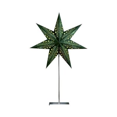 ZICOM Dekostern Weihnachtsstern Papierstern samt, grün 45cm mit Ständer für Weihnachten, Hochzeiten, Party, Dekoration, Geschenkidee, 230V 50Hz, E14 Fassung mit Euro-Flachstecker ZICOM Dekostern Weihnachtsstern Papierstern samt, grün 45cm mit Ständer für Weihnachten, Hochzeiten, Party, Dekoration, Geschenkidee, 230V 50Hz, E14 Fassung mit Euro-Flachstecker