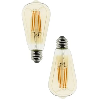 Blaupunkt E27 LED Glühbirne ST64 Tropfen 8W (60W), Extra Warmweiß, 2er Pack Blaupunkt E27 LED Glühbirne ST64 Tropfen 8W (60W), Extra Warmweiß, 2er Pack