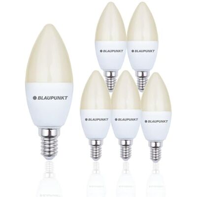 Blaupunkt Leuchtmittel E14 LED für Kronleuchter Kerzenform C35 Matt 10W ersetzt 80W 100W 820 Lumen 2700K Warmweiß E14 Schraubsockel Nicht‑Dimmbar Hochwertiges E14 LED Set – 6er Pack Blaupunkt Leuchtmittel E14 LED für Kronleuchter Kerzenform C35 Matt 10W ersetzt 80W 100W 820 Lumen 2700K Warmweiß E14 Schraubsockel Nicht‑Dimmbar Hochwertiges E14 LED Set – 6er Pack