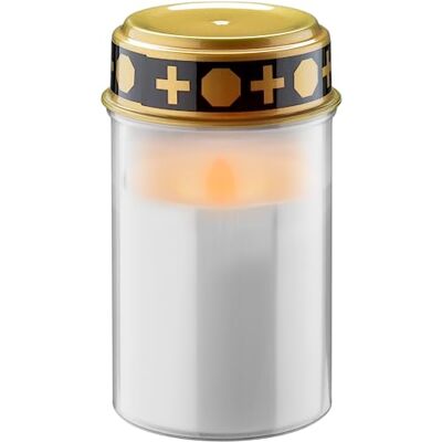 Goobay 64604 LED Grablicht mit Batterie/LED Grabkerzen Outdoor/Friedhof Kerzen/Grablichter/Ewiges Licht/Grablampe/Weiß/Batteriebetrieben 2x AA Mignon (Nicht im Lieferumfang enthalten) Goobay 64604 LED Grablicht mit Batterie/LED Grabkerzen Outdoor/Friedhof Kerzen/Grablichter/Ewiges Licht/Grablampe/Weiß/Batteriebetrieben 2x AA Mignon (Nicht im Lieferumfang enthalten)