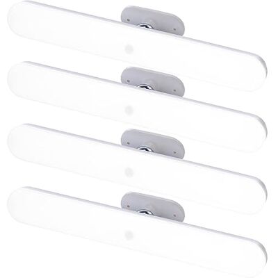 Lunartec LED-Leiste Küche: 4er-Set schwenkbare Akku-LED-Lichtleisten, PIR, 120 lm, tageslichtweiß (Leiste Küche USB, Schrankleuchte USB) Lunartec LED-Leiste Küche: 4er-Set schwenkbare Akku-LED-Lichtleisten, PIR, 120 lm, tageslichtweiß (Leiste Küche USB, Schrankleuchte USB)