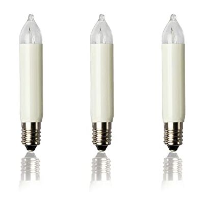 hellum Ersatzkerzen Glühfaden 3x, 16V 3W, 15 Brennstellen E10 außen 934038 Kleinschaftkerzen für Lichterketten & Schwibbogen, 3 Stück Ersatzkerzen E10 (ø10 mm), 22 Lumen Ersatzkerzen Lichterkette hellum Ersatzkerzen Glühfaden 3x, 16V 3W, 15 Brennstellen E10 außen 934038 Kleinschaftkerzen für Lichterketten & Schwibbogen, 3 Stück Ersatzkerzen E10 (ø10 mm), 22 Lumen Ersatzkerzen Lichterkette