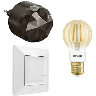 Legrand , Starterpaket Smart Lighting, dimmbare intelligente Glühbirne (WiFi), Sprachsteuerung (Alexa, Apple, Google), vintage Glühbirne, Plug'n'Play, Valena Life with Netatmo, Farbe: Weiß, 199308 Legrand , Starterpaket Smart Lighting, dimmbare intelligente Glühbirne (WiFi), Sprachsteuerung (Alexa, Apple, Google), vintage Glühbirne, Plug'n'Play, Valena Life with Netatmo, Farbe: Weiß, 199308