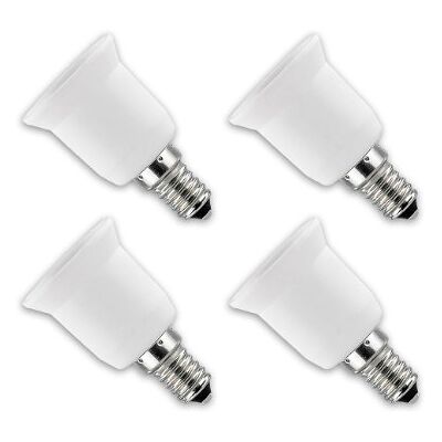 Lunartec Lampen Adapter: Lampensockel-Adapter E14 auf E27, 4er-Set (für Glühbirnen, Glühbirnenfassungen, LED) Lunartec Lampen Adapter: Lampensockel-Adapter E14 auf E27, 4er-Set (für Glühbirnen, Glühbirnenfassungen, LED)