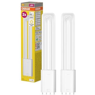 Osram DULUX L18 LED Kompaktlampe, 8W, 900lm, 3000K Warmweiß, Sockel 2G11, 230V AC/EVG, CRI 80, 44mm Durchmesser,2-Pack Osram DULUX L18 LED Kompaktlampe, 8W, 900lm, 3000K Warmweiß, Sockel 2G11, 230V AC/EVG, CRI 80, 44mm Durchmesser,2-Pack