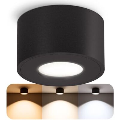 SSC-LUXon CELI-1 Aufbauleuchte IP44 Schutz für Bad & Außen inkl. LED Leuchtmittel 230V Aufputz LED Spot schwarz 4W warmweiß SSC-LUXon CELI-1 Aufbauleuchte IP44 Schutz für Bad & Außen inkl. LED Leuchtmittel 230V Aufputz LED Spot schwarz 4W warmweiß