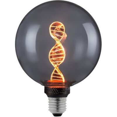 Suprema Dekorative LED-Glühbirne in Tropfenform mit beleuchtetem DNA-Lichteffekt, E27, 130 lm, 220–240 V, warmes Licht 1800 K, 3,5 W (rauchfarben, 125x164 Mm) Suprema Dekorative LED-Glühbirne in Tropfenform mit beleuchtetem DNA-Lichteffekt, E27, 130 lm, 220–240 V, warmes Licht 1800 K, 3,5 W (rauchfarben, 125x164 Mm)
