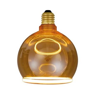 Suprema Dekorative LED-Ringlampe, E27, 4 W, Bernstein-Finish, 220–240 V, 1800 K warmes Licht (Durchmesser 125mm) Suprema Dekorative LED-Ringlampe, E27, 4 W, Bernstein-Finish, 220–240 V, 1800 K warmes Licht (Durchmesser 125mm)