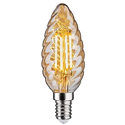 Paulmann Edition Vintage Kerze E14 4,7W 2500K Gold Dimmbar, warmes Licht im Stil des Kohlefadens, aus hochwertigem Vollglas, für E14-Fassungen Paulmann Edition Vintage Kerze E14 4,7W 2500K Gold Dimmbar, warmes Licht im Stil des Kohlefadens, aus hochwertigem Vollglas, für E14-Fassungen