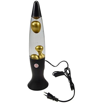 ChiliTec Lavalampe Magmaleuchte GOLDEN METALL Schwarz mit 150cm Kabel Schnur Schalter 40cm 230V inkl. E14 Leuchtmittel Gold Metallic Schwarz ChiliTec Lavalampe Magmaleuchte GOLDEN METALL Schwarz mit 150cm Kabel Schnur Schalter 40cm 230V inkl. E14 Leuchtmittel Gold Metallic Schwarz