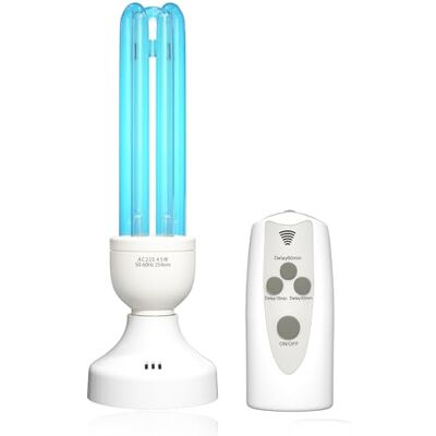 BrightArk 45W Ozon-Desinfektionslampe, E27 UV-Lampe, Keimtötende Lampe mit Ozon-Licht, mit Fernbedienung und Zeitschaltuhr, 45 Watt, UV mit Ozonproduktion BrightArk 45W Ozon-Desinfektionslampe, E27 UV-Lampe, Keimtötende Lampe mit Ozon-Licht, mit Fernbedienung und Zeitschaltuhr, 45 Watt, UV mit Ozonproduktion