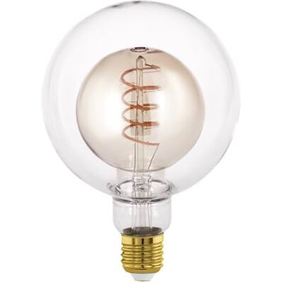 EGLO E27 Globe Lampe dimmbar, Spiral LED Retro Glühbirne Big Size EGLO E27 Globe Lampe dimmbar, Spiral LED Retro Glühbirne Big Size
