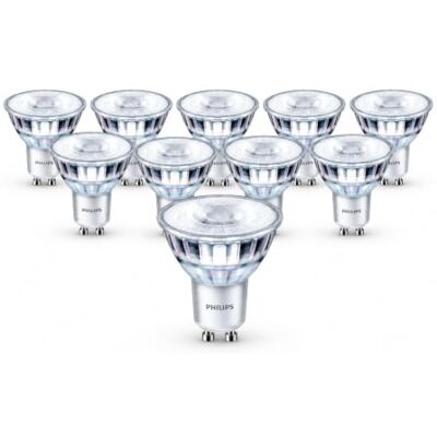 Philips CorePro LEDspot GU10, neutralweißes Licht, 4W, dimmbar, PAR16, 50W-Ersatz, 220-240V,10er SPARPACK Philips CorePro LEDspot GU10, neutralweißes Licht, 4W, dimmbar, PAR16, 50W-Ersatz, 220-240V,10er SPARPACK