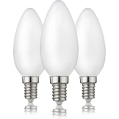 hellum LED Lampe Kerzenform E14, 3er warmweiß, 4,5W ersetzt 40 Watt matt LED Kerzenbirne 470 Lumen 2700 Kelvin, E14 Vintage Leuchtmittel, Glühbirne Kerzenlampe C35, LED Filament innen & außen 207217 hellum LED Lampe Kerzenform E14, 3er warmweiß, 4,5W ersetzt 40 Watt matt LED Kerzenbirne 470 Lumen 2700 Kelvin, E14 Vintage Leuchtmittel, Glühbirne Kerzenlampe C35, LED Filament innen & außen 207217