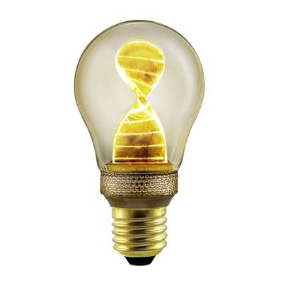 Suprema Dekorative LED-Glühbirne in Tropfenform mit beleuchtetem DNA-Lichteffekt, E27, 130 lm, 220–240 V, warmes Licht 1800 K, 3,5 W (bernstein, 60x112 Mm) Suprema Dekorative LED-Glühbirne in Tropfenform mit beleuchtetem DNA-Lichteffekt, E27, 130 lm, 220–240 V, warmes Licht 1800 K, 3,5 W (bernstein, 60x112 Mm)