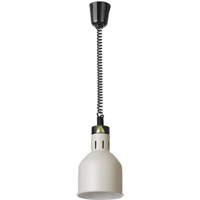 HENDI Wärmelampe, Zylinder, Inkl. Bruchsicher Infrarotlampe, Höhenverstellbar, zum Warmhalten von Speisen, Wärmebrücke, Speisenwärmer, E27 Fassung, 230V/250W, ø175x(H)250mm, Aluminium, weiß HENDI Wärmelampe, Zylinder, Inkl. Bruchsicher Infrarotlampe, Höhenverstellbar, zum Warmhalten von Speisen, Wärmebrücke, Speisenwärmer, E27 Fassung, 230V/250W, ø175x(H)250mm, Aluminium, weiß