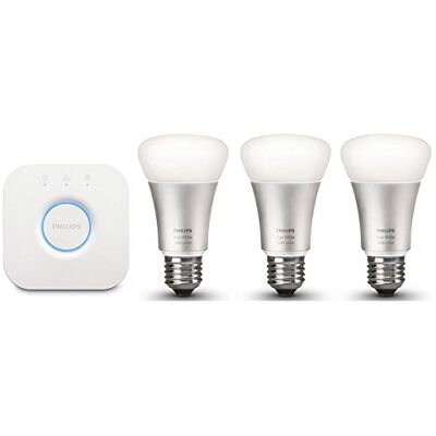 Philips White & Color Ambiance E27 3er Starter Set 3x570lm, dimmbar, bis zu 16 Mio. Farben, steuerbar via App, kompatibel mit Amazon Alexa (Echo, Echo Dot) Philips White & Color Ambiance E27 3er Starter Set 3x570lm, dimmbar, bis zu 16 Mio. Farben, steuerbar via App, kompatibel mit Amazon Alexa (Echo, Echo Dot)