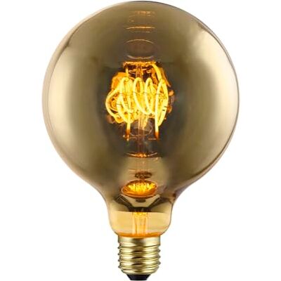 Suprema Dekorative LED-Mini-Globe-Glühbirne, Spiraleffekt, E27, 120 lm, 220-240 V, 1800 K, 4 W, 125 x 176 mm, dimmbar (gold) Suprema Dekorative LED-Mini-Globe-Glühbirne, Spiraleffekt, E27, 120 lm, 220-240 V, 1800 K, 4 W, 125 x 176 mm, dimmbar (gold)