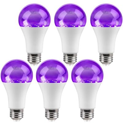 Behogan 6 Stück UV Schwarzlicht Birne: E27 9W UV Glühbirne, 385-400nm Wellenlänge, UV Weißlicht Glühbirne E27 Glühlampe, Light Bulbfür Party, Keller, Disco, Club, Bar, Neonfarben (Weiß) Behogan 6 Stück UV Schwarzlicht Birne: E27 9W UV Glühbirne, 385-400nm Wellenlänge, UV Weißlicht Glühbirne E27 Glühlampe, Light Bulbfür Party, Keller, Disco, Club, Bar, Neonfarben (Weiß)
