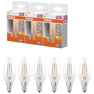 Osram LED-Lampe Star Classic Kerze Filament 1,8W Klar E14 Osram LED-Lampe Star Classic Kerze Filament 1,8W Klar E14