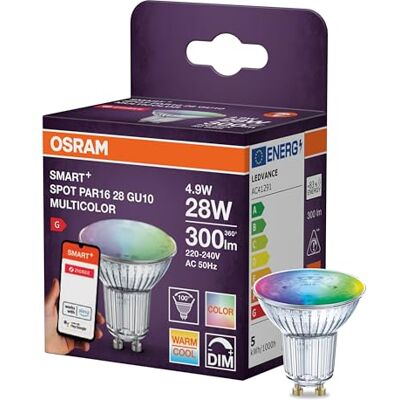Osram SMART LED PAR16 Reflektor GU10 4.9W ZigBee RGBW Osram SMART LED PAR16 Reflektor GU10 4.9W ZigBee RGBW