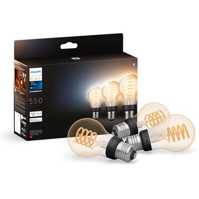 Philips White Ambience E27 Standard Filament, 7W, dimmbar, warm- bis kühlweißes Licht, kompatibel mit Amazon Alexa (Echo, Echo Dot), 3er Pack Philips White Ambience E27 Standard Filament, 7W, dimmbar, warm- bis kühlweißes Licht, kompatibel mit Amazon Alexa (Echo, Echo Dot), 3er Pack