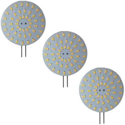 Packard Bell 3x G4 LED 4,6W 12V / 24V (10-30 Volt) dimmbar Leuchtmittel rund Scheibe Packard Bell 3x G4 LED 4,6W 12V / 24V (10-30 Volt) dimmbar Leuchtmittel rund Scheibe