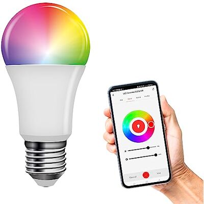 Emos GoSmart Smart Home RGB LED-Lampe A60 mit App E27 dimmbar, mehrfarbig & Weißtöne 806lm sparsam, 9W (statt 60W Glühbirne) 20 000 Stunden ZigBee Google Home und Alexa kompatibel Emos GoSmart Smart Home RGB LED-Lampe A60 mit App E27 dimmbar, mehrfarbig & Weißtöne 806lm sparsam, 9W (statt 60W Glühbirne) 20 000 Stunden ZigBee Google Home und Alexa kompatibel