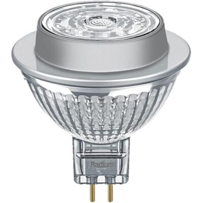 Radium LED Niedervolt-Reflektorlampe Star NV-RetroFit MR16 DIM, 12V, GU5.3, 7.8W 4000K 500lm 1150cd 36°, CRI>90, dimmbar Radium LED Niedervolt-Reflektorlampe Star NV-RetroFit MR16 DIM, 12V, GU5.3, 7.8W 4000K 500lm 1150cd 36°, CRI>90, dimmbar