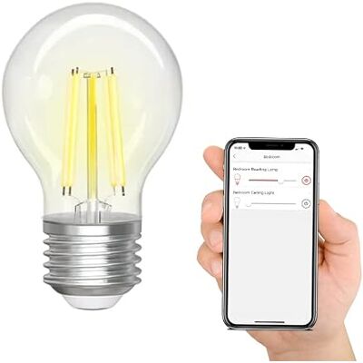 Levitantes Smart WiFi Glühbirne, G45, 4.5 W 470 lm, E27, Alexa & Google Home kompatibel, 1 stück, warm white, Glühfaden, 2700 K, indoor, 4.5 W, Globe (G) Levitantes Smart WiFi Glühbirne, G45, 4.5 W 470 lm, E27, Alexa & Google Home kompatibel, 1 stück, warm white, Glühfaden, 2700 K, indoor, 4.5 W, Globe (G)