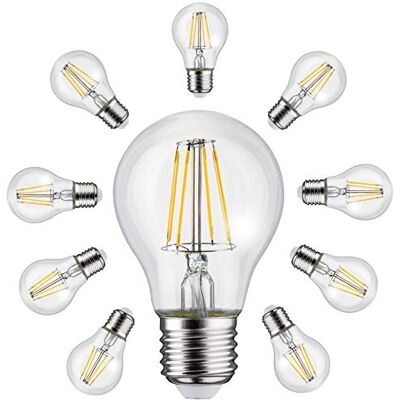 Maclean MCE268 10-er Pack Retro Edison Filament Glühbirne LED E27 Vintage Dekorative Glühlampe Beleuchtung Birne Warmweiß 3000K 230V (10x 8W 1055lm) Maclean MCE268 10-er Pack Retro Edison Filament Glühbirne LED E27 Vintage Dekorative Glühlampe Beleuchtung Birne Warmweiß 3000K 230V (10x 8W 1055lm)