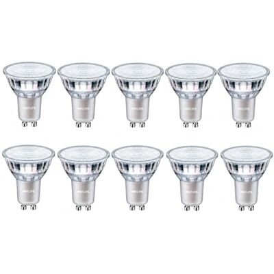 Philips 10x MASTER Value LEDspot PAR16 GU10, Warmweiß, 3,7 W, dimmbar, 355 lm, 60 Grad, 50 W Äquivalent, 220-240 V 10er SPARPACK Philips 10x MASTER Value LEDspot PAR16 GU10, Warmweiß, 3,7 W, dimmbar, 355 lm, 60 Grad, 50 W Äquivalent, 220-240 V 10er SPARPACK
