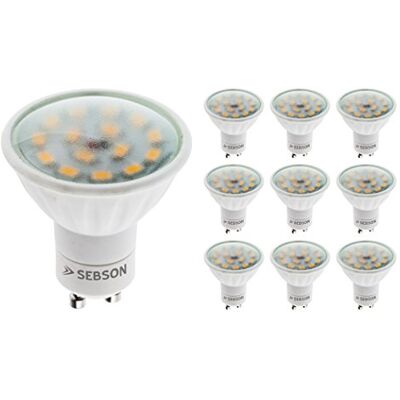 SEBSON GU10 LED warmweiss 5W ersetzt 35W Halogen, GU10 LED Strahler 10er LED Lampe GU10 ersetzt 35W Halogen GU10 LED Strahler 230V, LED Leuchtmittel 110°, 380lm, ø50x58mm Deckenstrahler SEBSON GU10 LED warmweiss 5W ersetzt 35W Halogen, GU10 LED Strahler 10er LED Lampe GU10 ersetzt 35W Halogen GU10 LED Strahler 230V, LED Leuchtmittel 110°, 380lm, ø50x58mm Deckenstrahler