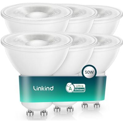 Linkind Ultraeffiziente GU10 LED Birne, 2W=50W, 4000K Neutralweiß von Energieeffizienz-Label-A, Nicht Dimmbar GU10 Glühbirne 360Lm, 36° Mittlerer Abstrahlwinkel, Klasse A LED Birne, 6 Stück Linkind Ultraeffiziente GU10 LED Birne, 2W=50W, 4000K Neutralweiß von Energieeffizienz-Label-A, Nicht Dimmbar GU10 Glühbirne 360Lm, 36° Mittlerer Abstrahlwinkel, Klasse A LED Birne, 6 Stück