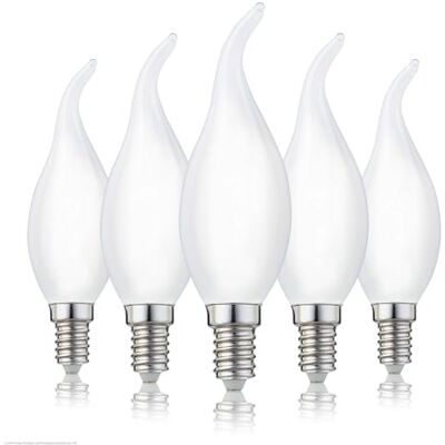 hellum LED Glühlampe, 5er Kerzen-Windstoß Glühbirne E14 LED warmweiß, 250 Lumen Windstoßkerze E14 Led Leuchtmittel 2,2W LED Glühbirne entspricht 25-Watt Kerzenbirnen, 2700 Kelvin Warmweiß matt hellum LED Glühlampe, 5er Kerzen-Windstoß Glühbirne E14 LED warmweiß, 250 Lumen Windstoßkerze E14 Led Leuchtmittel 2,2W LED Glühbirne entspricht 25-Watt Kerzenbirnen, 2700 Kelvin Warmweiß matt