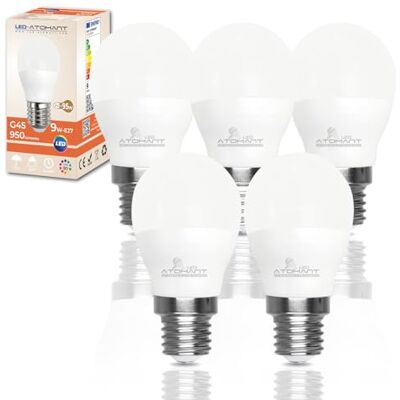LED ATOMANT 5x LED Lampe E27 G45 9W Neutralweiß 950lm Großer Sockel, 4500K LED ATOMANT 5x LED Lampe E27 G45 9W Neutralweiß 950lm Großer Sockel, 4500K