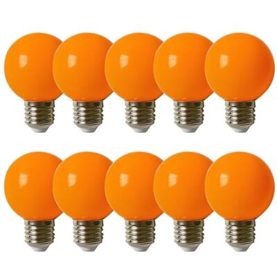 HUAMu Orange G60 Deko Glühbirne Lichterkette Bunte Leuchtmittel E27 Led Globo Kugel Glühbirnen 2W, Energiesparend Langlebig Farbige Lichterketten Für Zimmer, Weihnachten Baum, Party Nachtlichter, 10 stück HUAMu Orange G60 Deko Glühbirne Lichterkette Bunte Leuchtmittel E27 Led Globo Kugel Glühbirnen 2W, Energiesparend Langlebig Farbige Lichterketten Für Zimmer, Weihnachten Baum, Party Nachtlichter, 10 stück