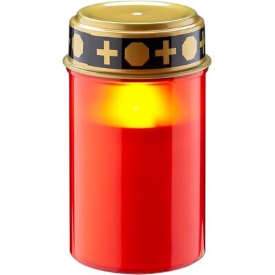Goobay LED Grablicht mit Batterie, Grabkerzen Outdoor, Friedhof Kerzen, Grablichter, ewiges Licht, Grablampe, Rot, Batteriebetrieben 2x AA Mignon (Nicht im Lieferumfang enthalten), 77757 Goobay LED Grablicht mit Batterie, Grabkerzen Outdoor, Friedhof Kerzen, Grablichter, ewiges Licht, Grablampe, Rot, Batteriebetrieben 2x AA Mignon (Nicht im Lieferumfang enthalten), 77757