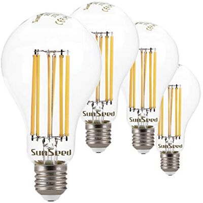 SUNSEED 4x Glühfaden LED classic Lampe E27 16W ersetzt 142W Warmweiß 2700K SUNSEED 4x Glühfaden LED classic Lampe E27 16W ersetzt 142W Warmweiß 2700K