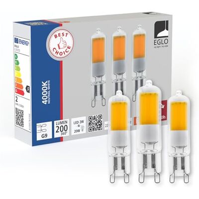 EGLO G9 Stiftsockel LED Lampe 3er-Set, Stiftsockellampe, 3 Steckbirnen EGLO G9 Stiftsockel LED Lampe 3er-Set, Stiftsockellampe, 3 Steckbirnen